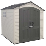 Lifetime 60190 7 x 7ft Heavy Duty Plastic Shed, Beige