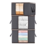 Lifewit 60L Clothes Storage Bags (3-Pack) with Lids