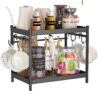Lifewit Coffee Station Organizer, Mug Holder Countertop Bar, Spice Rack, Display Stand Shelf, Coffee Accessories Storage for Pantry Kitchen