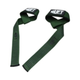 Lifting Straps, Green, Premium Cotton Neoprene Padding, Rubber Grip