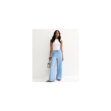 Light Blue Drawstring Wide Leg Trousers UK 16 Only