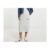 Light Grey Double Pocket Cargo Midi Skirt
