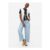 Light Wash Relaxed Denim Barrel Leg Jeans 16L