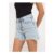 Light Wash Ripped Denim Shorts