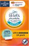 Lil-Lets Non-Applicator Ultra Tampons, 10 Count (Pack of 1), For Extremely Heavy Flow, 6 Droplets, Plant-Based, SmartFit Non-App Tampon