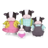 Lil Woodzeez Moosical Moo Cow Family: 4 Figurines, Storybook