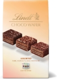 Lindt Choco Wafer Assorted Chocolate Box 135g 10 Assorted Milk, Dark and Milk Hazelnut Choco Wafers Gift Present Sharing Box for Him and Her Mothers Day, Birthday, Celebration, Congrats, Thanks