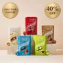 Lindt LINDOR Build Your Own Chocolate Box Selection 5x200g 16 Different Flavours Including Pistachio/Raspberry & Cream/Shortbread & Others