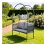 Linea Modern Arched Metal Garden Bench