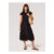 Linen Blend Belted Shirt Midi Dress