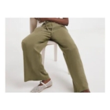 Linen Mix Wide Leg Trousers
