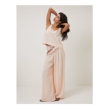 Linen Rich Wide Leg Trousers