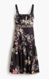 Linen-blend dress