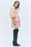 Linen-blend dress