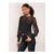 Lipsy Black Flower Lace Yoke Detail Knit Ribbed Jumper
