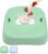 Liquid Slow Feeder Dog Bowls with Rotating Bone – Durable ABS Square Dog Licking Bowls for Liquid Treats, Interactive Dog Enrichment Toy, Apply for S/M/L Breeds (Mint Green)
