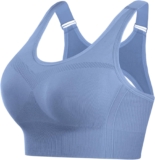 Litherday Womens Sports Bra High Impact Adjustable Strap Seamless Sports Bras Removable Padding Yoga Gym Running Workout Crop Top
