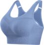 Litherday Womens Sports Bra High Impact Adjustable Strap Seamless Sports Bras Removable Padding Yoga Gym Running Workout Crop Top