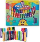 Little Brian Paint Sticks For Kids – 24 Pack Assorted Colours – Mess-Free, Easy Clean Up, Fast Drying Action, Vibrant Colours, Multi-Surface, Twist & Paint