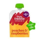 Little Freddie Organic Peaches & Raspberries Baby Food Pouch 6 Months