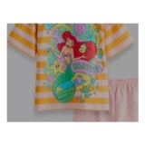 Little Mermaid Ariel Stripe Tee and Running Short Set