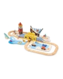 Little Town Wooden Railway Set – (Ocean, Safari, Enchanted or Dinosaur Themes)