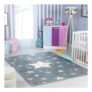 Livabliss Supermama Stars Kids Rug, Washable, Soft, Blue-Grey