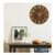 Living & Home Wooden Luminous Quartz Non-Ticking Wall Clock, Free P&P