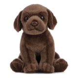 Living Nature Soft Toy Chocolate Labrador Puppy 16cm Brown