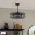 Living and Home 8 Blade Black Industrial Mesh Ceiling Fan Light 15 inch with code