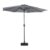 Living and Home Dark Grey round Crank Tilt Parasol with Plastic Fillable Base 3m