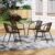 Living and Home Set of 4 Black Wicker Stackable Garden Chairs Weather-Resistant, PE Rattan w/code (£18.40 each delivered)