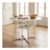 Livingandhome Industrial round Dining Table White Top