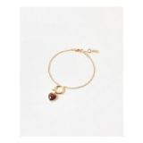 Liza Brown Resin Heart Charm Bracelet