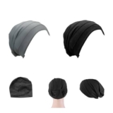 Locisne 2-Piece Black Gray Head Scarves for Chemotherapy Hair Loss