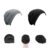 Locisne 2-Piece Black Gray Head Scarves for Chemotherapy Hair Loss