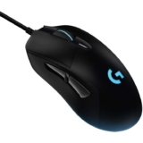 Logitech G403 HERO gaming mouse with HERO 25K DPI sensor, LIGHTSYNC RGB, light weight of 87g and optional 10g weight, PC/Mac – black