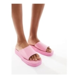 London Rebel Flatform Nineties Sandals with Square Toe