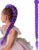 Long Purple Braiding Hair Extensions 26 Inch Pre Stretched Synthetic Clip in Hair Extension for Box Braids for Halloween Costume Cosplay Stage Parties