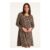 Long Sleeve Animal Print Swing Dress