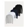 Long Sleeve Crew Neck T Shirts 5 Pack