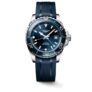 Longines HydroConquest GMT 41mm Blue Dial on Rubber Strap Watch