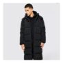 Longline Duvet Puffer in Black