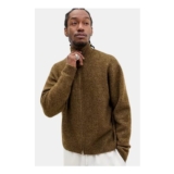 Loom Brown Zip-through Knit Cardigan