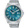 Lorus Automatic Mens Translucent Blue Dial Stainless Steel Bracelet Watch