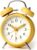 Loud Alarm Clock for Heavy Sleepers, Silent Metal Alarm Clock Non Ticking, 4 Twin Bell Alarm Clock with Night Light, Battery Operated Analogue Alarm Clock for Bedroom (Yellow)
