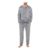 Lovasy Mens Fleece Pajamas Set, Light Grey, XL