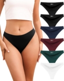 Low Rise Seamless Knickers for Women, No VPL Wave Edge Ladies Briefs Breathable Stretchy Invisible Hipster Panties Soft Ladies Knickers Multipack 6 Pack