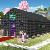 Lowest price all year – Inflatable Nightclub 20×16.8×12 Ft, Large Black Inflatable Club Tent with 2 Doors