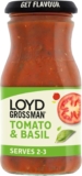 Loyd Grossman Italian Tomato & Basil Sauce, 350 g Jar (1-Pack)